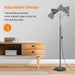 Black Floor Reading Lamp With Adjustable Gooseneck
