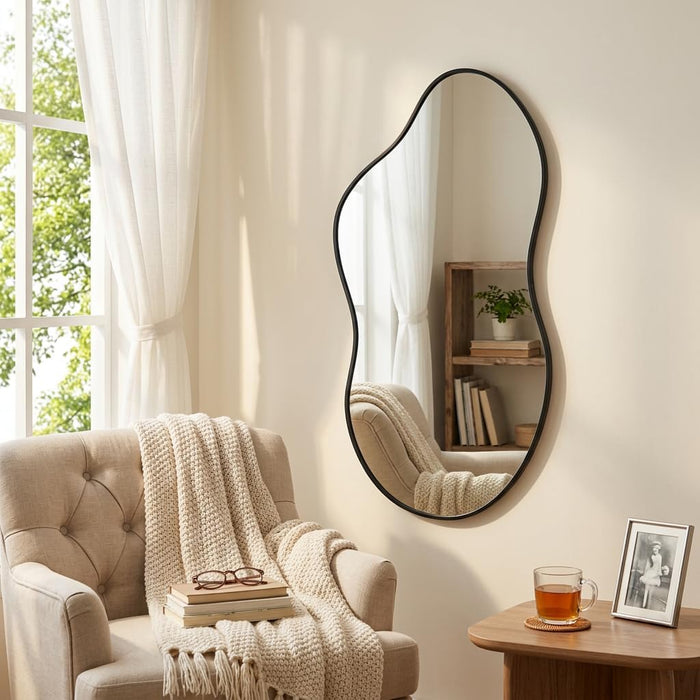 24"X40" Wall Mirror Irregular Mirror for Bathroom Bedroom & Entryway