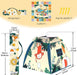 Outdoor Multi-Purpose Play House for Toddlers-Easy to Set up and Pop up Play Tent with Tunnel and Playhouse Kids Indoor Outdoor, Outdoor/Indoor Kid'S Pop up Play House, Gift for Toddlers(Monkey)