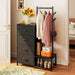 Small Black 3 In 1 UltraCompact DresserWithRacksAndShelves