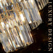 20" Modern Crystal Chandeliers,7 Lights Gold round Light Fixture