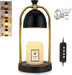 Candle Warmer Lamp - with Timer & Dimmable, Cozy Birthday Gift for Women Mom, Modern Home Decor House Warming Gifts Wax Melt Warmer for Jar Candles with 2 Bulbs (Black)