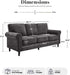 Gray Three Seater Sofa With Upholstered Cushioning