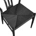 Weave Chair Mid-Century Modern Dining Chair Rattan Chair Metal Dining Chair Armchairs Hemp Seat Chair Accent Chair for Kitchen, Dining, Living Room Side Chairs Set of 2, Full Black