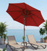 10FT Patio Umbrella, Outdoor Umbrella with Push Button Tilt and Crank, 8 Sturdy Ribs, UV Protection & Waterproof Market Umbrella for Pool, Backyard, Beach,Deck
