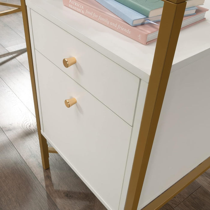 Harper Heights L-Desk, White Finish
