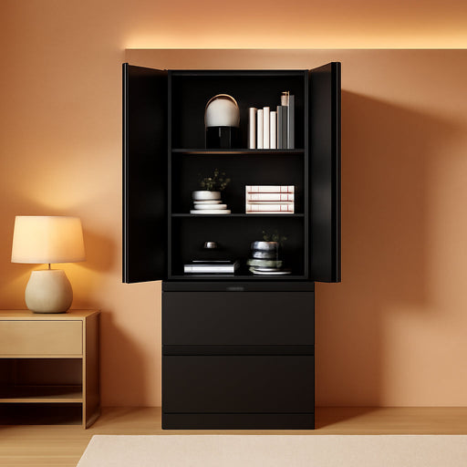 Locking Metal Lateral File Cabinet for Home Office