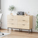 Espresso 6 Drawer Dresser With FarmhouseStyle Wood