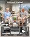 Outdoor Swivel Patio Chairs Set of 3, Aluminum Large 3-Piece Outdoor Patio Conversation Furntiure Set with Side Table, Luxury Wider Seat & High Back Bistro Table and Chairs Set of 3, Gray