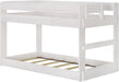 Twin Over Twin LowProfile SolidWood BunkBed Whitewash