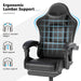 Gaming Chair with Headrest and Footrest for Home Office, Black