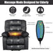 Lift Recliner Chair, Power Lift Recliner with Heat Therapy and Massage Function, Fabric Electric Lift Chair Remote and Side Pocket, Oversized Power Reclining Sofa for Elderly Lazy Boy, Beacon Grey