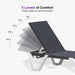 Lounge Chair Outdoor Set of 2 Chaise Lounge W/Wheel, Dary Gray