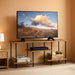 Industrial TV Stand with Storage for 50 Inch TV Rustic TV Cabinet with Open Storage Shelf Small Entertainment Center Wood Console Table with Metal round Tubes for Living Room Bedroom, Brown, 45 Inches