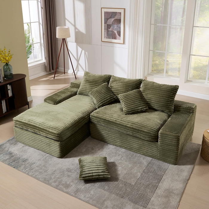 Celestial Cloudlike Modular Sectional Sofa 99Inch Emerald