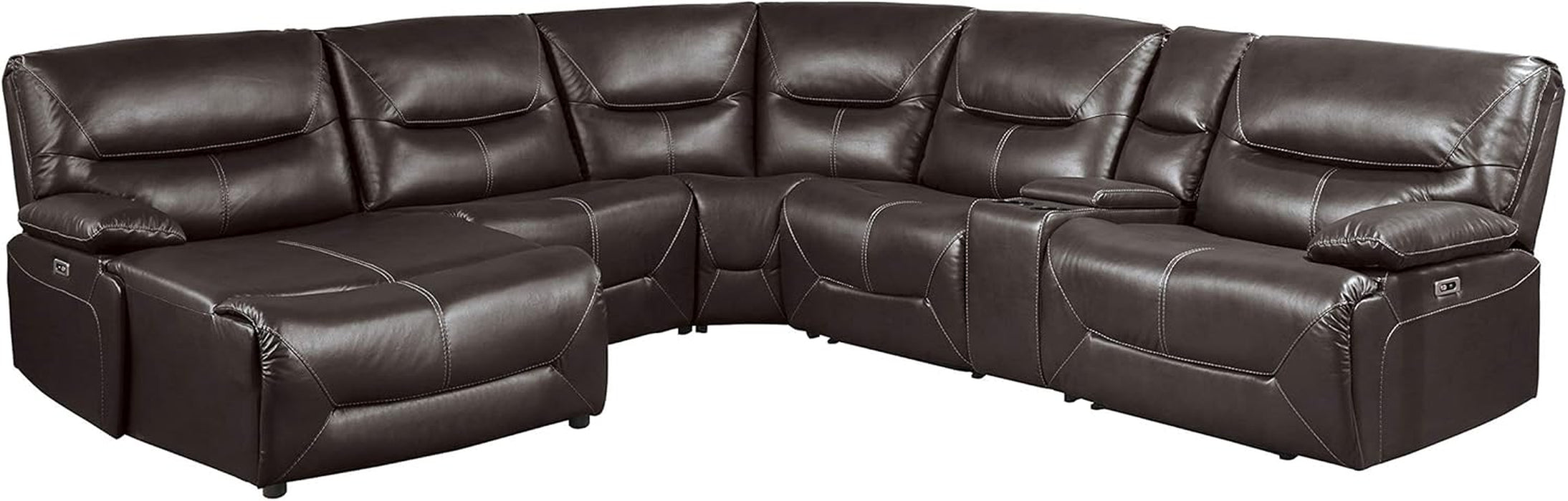 Westby Brown Power Reclining Sectional Sofa with Chaise