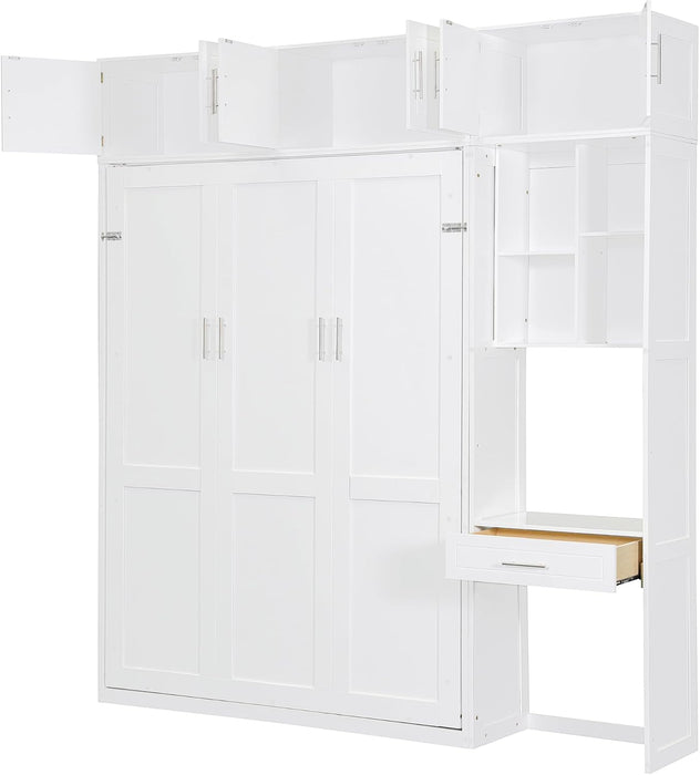 Full Size Murphy Bed With IndustrialConstructionGrade Desk
