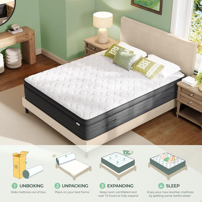 Queen Size 12 Inch UltraCoolingHybridSleepTechnology Mattress