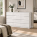 White 12 Drawer Dresser for Bedroom,Modern Long Deep Drawer Dresser,Wood Storage Chest of Drawer, Storage Organizer Drawers for Living Room