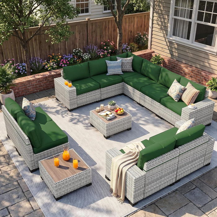 Outdoor Patio Furniture Set PE Wicker Rattan Outdoor Sectional Sofa