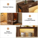 63" Console Table with Outlet, Farmhouse Entryway Table with Colorful LED Lights, Wooden Sofa Table with Unique Carved Design, Foyer Accent Table for Entrance, Hallway, Living Room