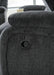 Draycoll Contemporary Manual Pull Tab Reclining Sofa, Dark Gray