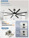 Commercial Grade Aluminum Ceiling Fan With Controller