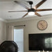 70 In. Indoor Antique Woodgrain/Black Ceiling Fan Integrated LED Light Kit with Remote Control