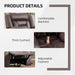 Manual Recliner Chair, Faux Leather Single Reclining Sofa Chair with Overstuffed Armrest and Headrest, for Living Room, Bedroom Furniture, Meeting Room, Grey