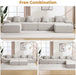 160-Inch U-Shaped Modular Sectional Sofa Camel Ottoman