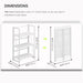 No Assembly Folding Bookshelf Storage Shelves 3 Tier Vintage Bookcase Standing Racks for Bedroom Living Room Home Office