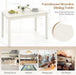 White Rectangular Dining Table 48x29 Inches Compact