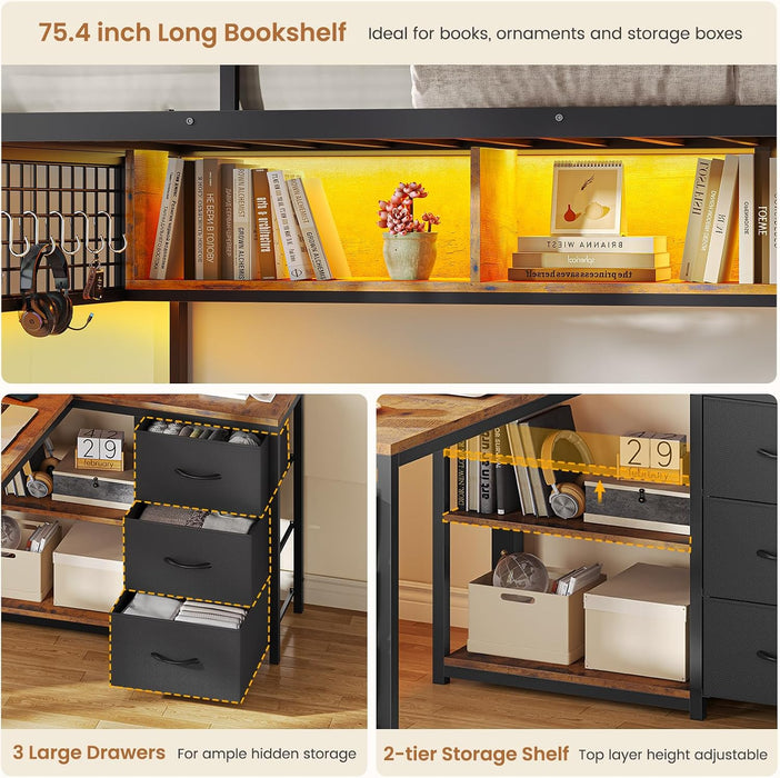 Black Twin Over Twin Bunk Bed SpaceSavingStorageSolution