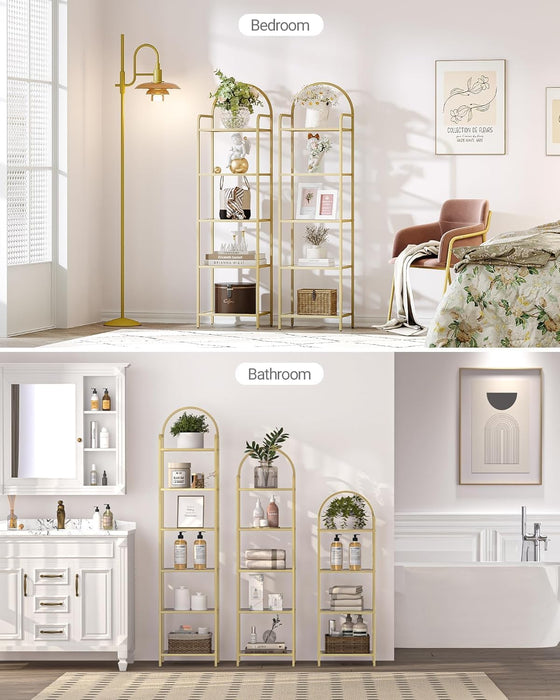 Bookcase Bookshelf, Tempered Glass Bookshelves