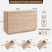 Contemporary 52Inch Wide Nine Drawer Dresser OakFinish