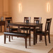 Bennox Dining Room Table and Chairs with Bench (Set of 6), Brown