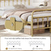 Full Metal Platform Bed Frame, Victorian Headboard & Footboard