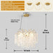 18-Inch Coastal Chandelier 6-Light Gold Tree Branch Crystal Chandelier