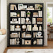 70.9" Bookcase Tall Bookshelf with Doors, Triple Wide Bookshelves