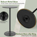 round Bistro Table, Height Adjustable Bar Height Cocktail Table, High Top Pub Table Snack Table with Heavy-Duty Metal Base for Home Bar, Dining Room, Restaurant, Black