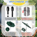 9FT Outdoor Solar LED Lighted Patio Umbrella with 8 LED Strip Lights & 8 Ribs, Convenient Crank Lift System