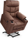 Large Power Lift Recliner for Elderly, Heavy Duty Electric Lift Chair with Heated Vibration Massage in Clay, Brown