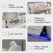 Wll Hugger Power Double Reclining Sof with Center Drop-Down Tble, Fux Lether Home Theter Seting with LED Lighting/Usb Chrging Ports/Wireless Chrger/Cup Holders, Mgzine Pocket, Gry