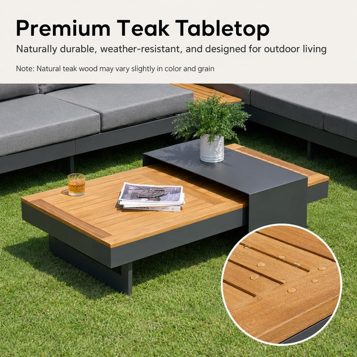 Outdoor Conversation Sets, Teak & Aluminum Modular Patio Furniture