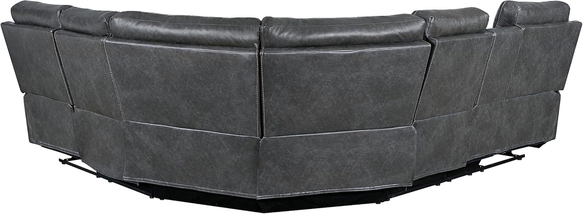 L-Shaped Manual Reclining Sectional Sofa with Storage