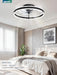 Ceiling Fans with Lights and Remote, 20'' Low Profile Ceiling Fan with Light, 3000-6000K Dimmable Fandelier Ceiling Fans, Modern Flush Mount Fan Light for Bedroom with 6 Wind Speeds- Black