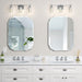 Silver Wall Mirror-Beveled Edge Frameless Mirror for Bathroom, Vanity, Bedroom, Rectangle Mirrors （32X24Inch）