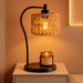 Candle Warmer Lamp, Rattan Candle Heater with 2 Light Bulbs, Dimmable and Timer Melt Warmer for Scented Jar Candles Aromatic Holders for Home Room,Bedroom Living Room