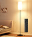 Black Industrial Floor Lamp With Programmable Remote