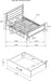 Home Furnishings - Kauffman - Wood - Queen Platform Bed with Horizontal Planked Headboard, 4 Drawers, and Side Storage - Bedroom - Dark Cocoa - 204390Q